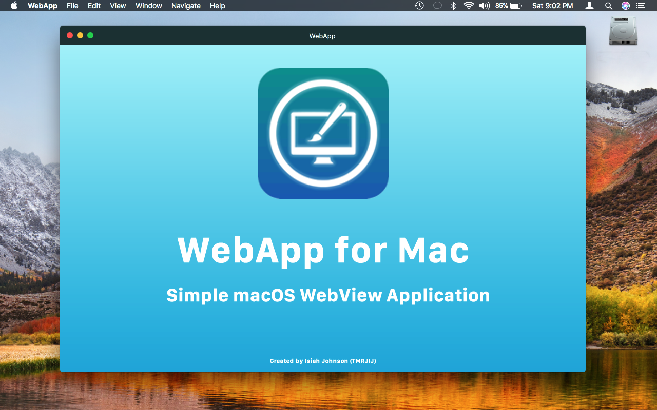 WebApp for Mac - Simple macOS WebView Application